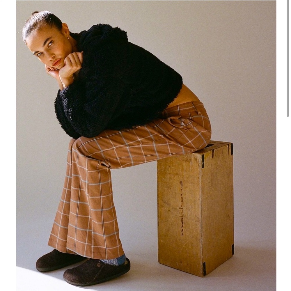 Urban Outfitters Black Cropped Teddy Jacket Hoodie